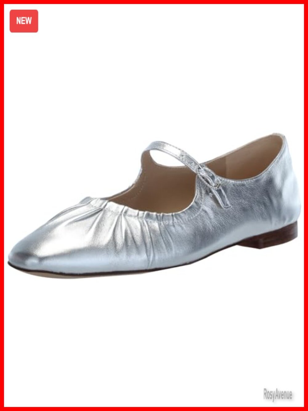 Ruched Mary Jane Flats Square Toe Buckle Dance